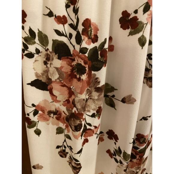 Due Time Maternity Size L Short Sleeve Dress White/Pink Floral Mid Length EUC - Picture 4 of 7